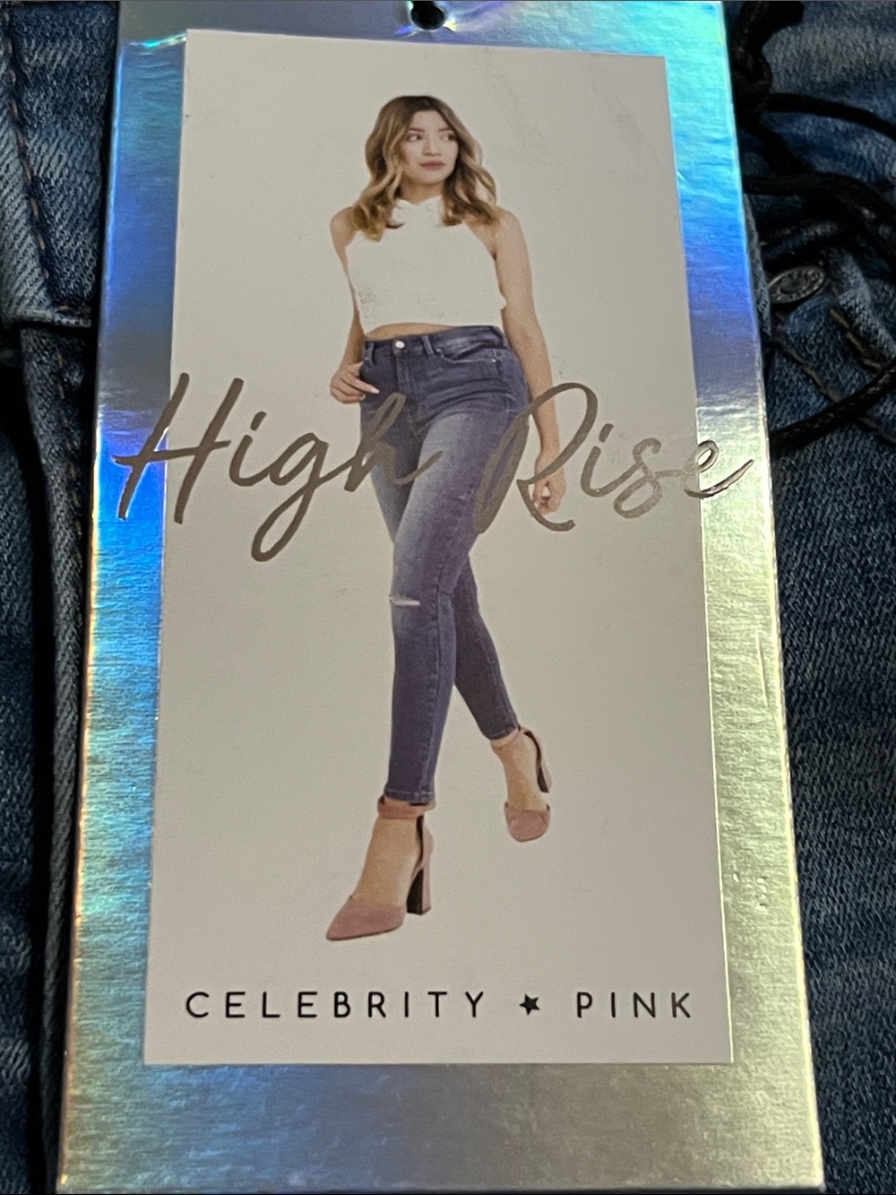 Celebrity Pink Light Blue Denim Jeans - Picture 6 of 7